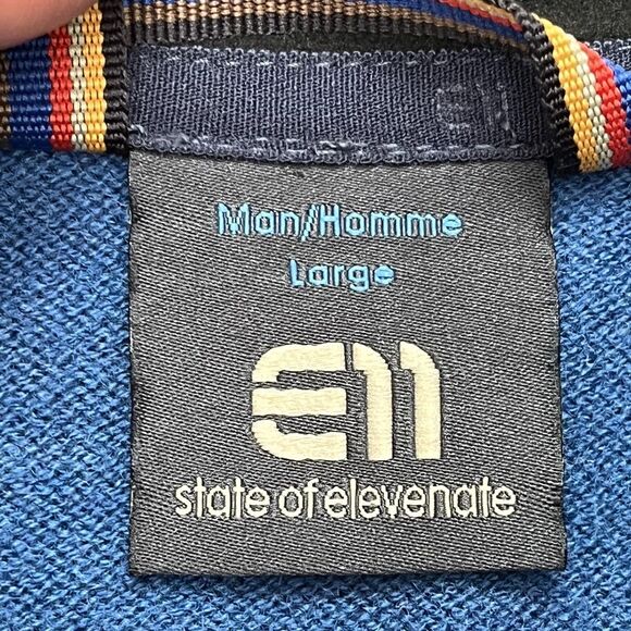 State Of Elevenate E11 Men’s Full Zip 100% Merino Wool Sweater Jacket Size L - Picture 14 of 16
